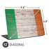 Ireland Flag Dark Wood Universal Laptop 12in (9.8 x 6.8in) Skin